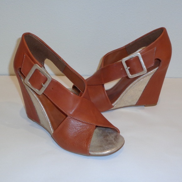 Sesto Meucci SALOME Brown New Wedge Sandals - Picture 6 of 8